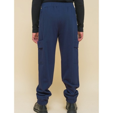Pants for boys, height 134 cm, dark blue color-3