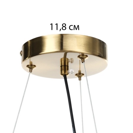 Chandelier "Molecule" 12he27 Brass 80x80x65-115 cm-11