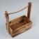 Wooden Kashpo 25.5 × 15 × 30 cm "AROMA", handle rope, burned