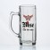 Glass mug for beer "Hamburg. RAZ Frome ASHES, 500 ml, MIX drawing