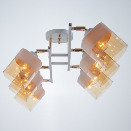 Camelia chandelier 6he27 40W white-gold 70x47x27 cm Bayerlux-2