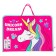 Plastic folder with A4 handles, on lightning, Minnie Mouse and unicorn