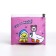 Children's textile wallet "Geese", 11x9x0.5 cm, pink color