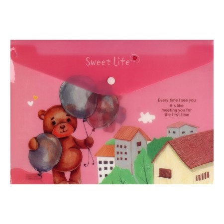 Folder-convert on the button, A4, 180 μm, "Bear", mix-4