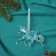 Christmas tree decoration "Unicorn" 7x10 cm, blue overflow