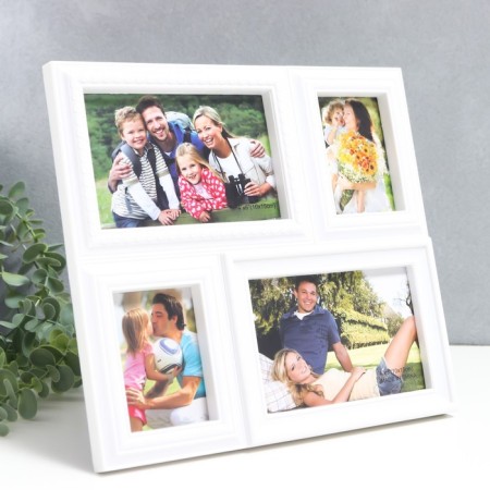 Multi -chamber plastic in 4 photos (2/10x15 cm, 2/5x7 cm), col. White (plastic screen)-1
