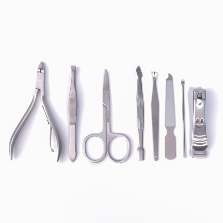 Manicure set "reptile", 8 items, in case, black color-3