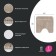 Bathroom mat IDDIS, 45x45 cm, with a neckline, microfiber, color light brown