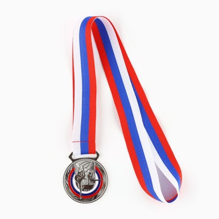 Medal thematic 194 "Gymnastics", silver, d = 5 cm-3