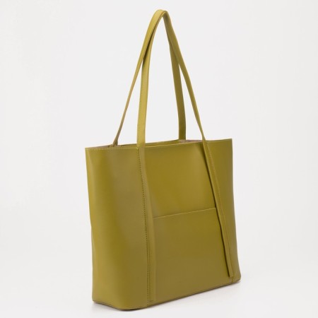 Zipper bag with lightning, olive color-1