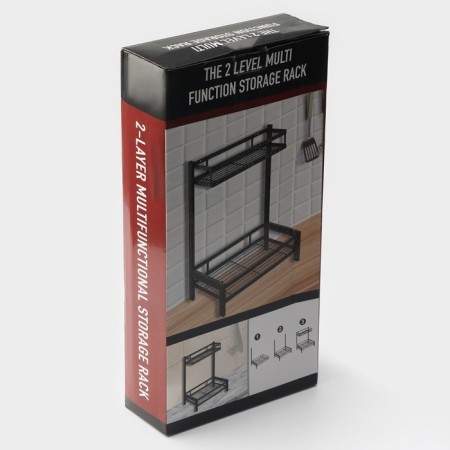 Kitchen shelf 2-tier shade, 33.5 × 20.5 × 39 cm, black color-7