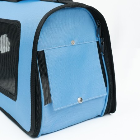 Board-carrier with a window for a muzzle, 42 x 21 x 25 cm, blue-6