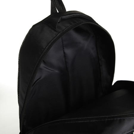 Youth backpack on a zipper, 4 pockets, black/blue color-5