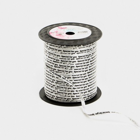 Packing plastic tape Special for You, White, 0.5 cm x 200m-1