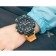 Watch is electronic watch, with an alarm clock, d-6.1 cm, strap L-26 cm, 5 atm, yellow strap