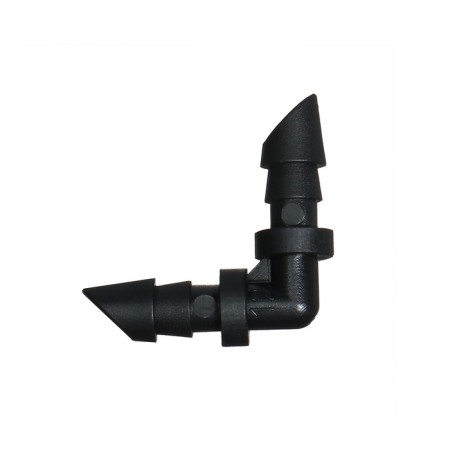 L-shaped connector for drip irrigation, 5 mm-5 mm, pr-plastic, Greengo