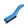 Metallic manual tundra brush, hardened wire, plastic handle, 4-row