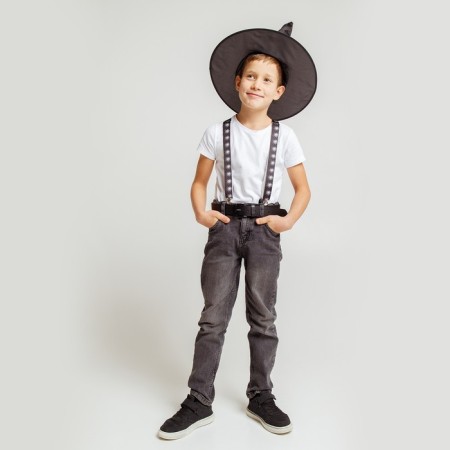 Carnival hat "Nightmare Fun" black, with a garland-6