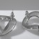 Earrings Metal "Chain" flat links, color silver
