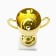 Cup 117, award figure, gold, plastic stand, 16.3 × 11.3 × 5.6 cm.