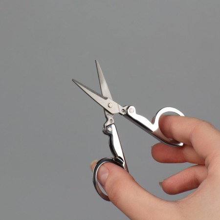 Scissors are manicure, folding, straight, 10.5 cm, silver color-6