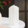 Candle-cylinder "skyscraper", 3.7x1.5 cm, white, 6 hours