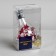 Christmas ball "cones with red tinsel", batteries, 5 LED, glow white
