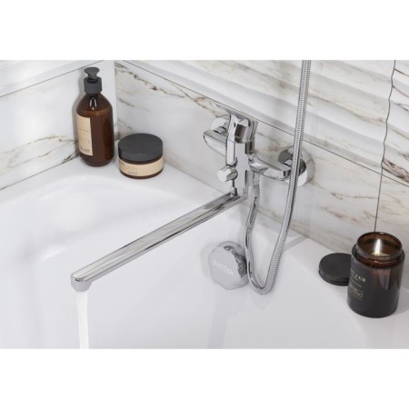 Santek Fort Bath mixer, long spout, with accessories, chrome-3