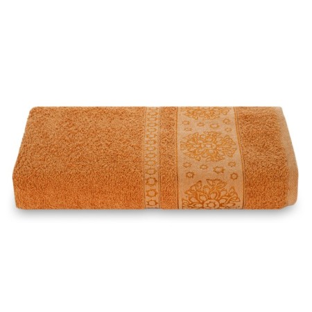 Terry towel "Linda", 420 g, size 70x140 cm, terracotta color-1