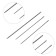 Manual needles Black Sharps, No. 5-10, Black, 20 pcs