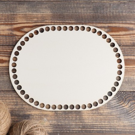 Holler blank "oval parallel", bottom of the LHDF white, 24 × 18 cm, d = 10mm