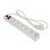 Network filter Universal 967u-3001, 6 sockets, 1.8 m, 10 A, PVS 3x0.75, white