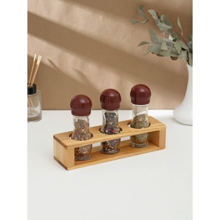 Special stand for 3 containers, 24 × 7 × 5.5 cm, birch