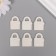 Decor for the creativity of Polystone "Lacking with a heart" White set 6 pcs 2x3 cm
