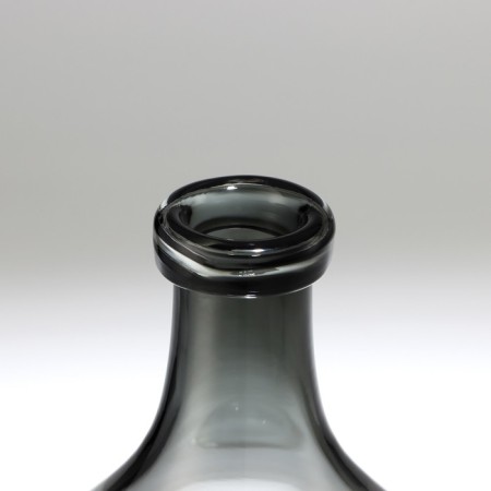 Vase for flowers bottle "Surmna" from transparent gray glass 29 x 16 x 16 cm-2
