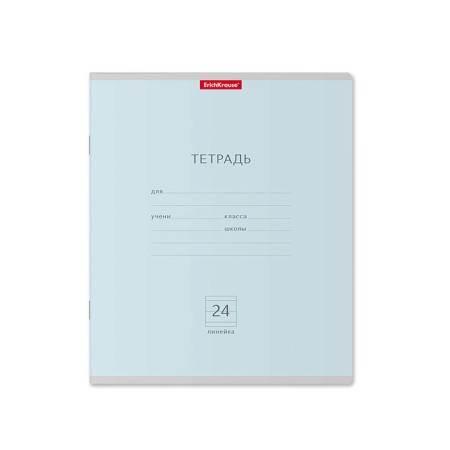 Notebook 24 sheets in the Erichkrause line "Classic Pastel", cover coated cardboard, block offset 100% whiteness, mix-6