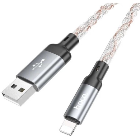 Hoco U112, Lightning cable, 2.4 A, 1 m, luminous, gut-5