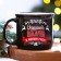 New Year! New Year's ceramic mug "Huge Good luck", 450 ml, black color