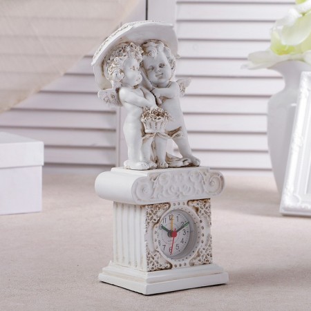 Table fireplace watches "Angels under an umbrella", h = 26 cm-3