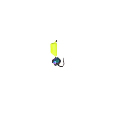 Mormyshka column lime, black stripes + ball Granen chameleon, weight 0.9 g-1
