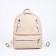 Women's backpack made of artificial leather with lightning, 3 pockets, beige color