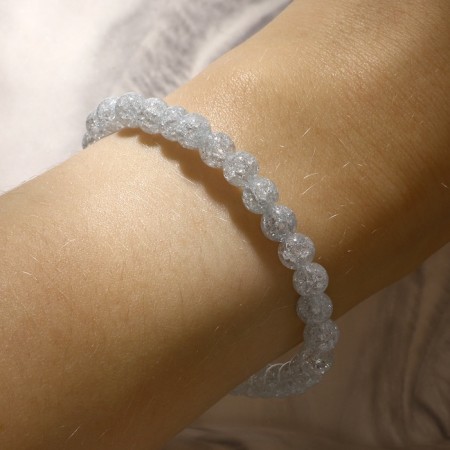Bracelet ball No. 6 "Quartz Sugar", blue color-3