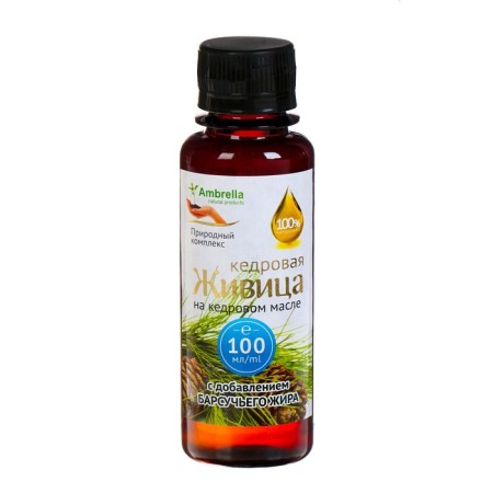 Cedar lifting in cedar oil with badger fat, from colds, 100 ml-1
