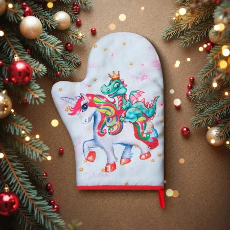 Mittens and unicorous mittens and unicorn 20x28 cm, 35% HL, 65% PE, Vatin 250 g/m2