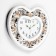 Wall clock, series: interior, "heart", discrete move, 1AA, D-25.5 cm, 55 x 48 cm