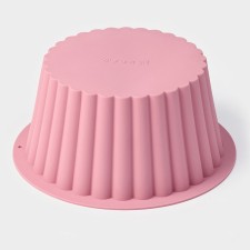 Baking uniform “Croaty Circle”, silicone, 19 × 19 × 8.5 cm, pink color