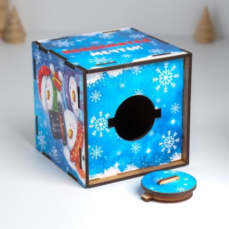 New Year's piggy bank Cube "Let the dreams come true" 10x10x10 cm-7