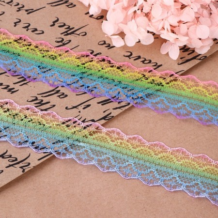 Capricon lace "Rainbow Bright", 28 mm × 10 ± 1 m, color multi -colored # 1-1