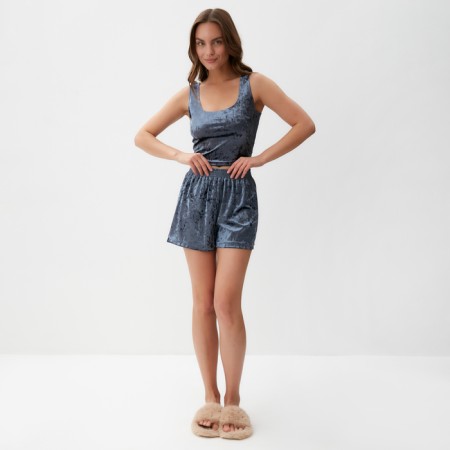 Women's shorts KAFTAN "velvet", 40-42, Gray,