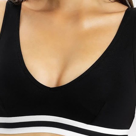 Feminine bustier, black color, size 46 (m)-2